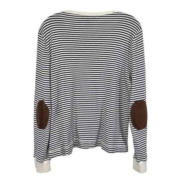 Lauren Ralph Lauren Womens Striped Suede Elbow Patches XL - Picture 2 of 9